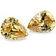 Циркон золотистый груша пара 8,5х6,5 мм 3.69 ct, Кабошоны, Бангкок,  Фото №1