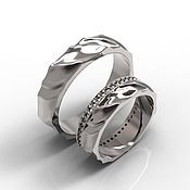 Украшения handmade. Livemaster - original item Wedding Rings 925 Silver Silk (Ob72). Handmade.