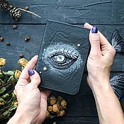 Канцелярские товары handmade. Livemaster - original item Notebook with a silver dragon eye. Handmade.