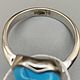 Silver ring with natural turquoise 11h11 mm. Rings. yakitoriya. My Livemaster. Фото №5
