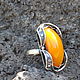 Ring with amber in 925 silver ALS0027. Rings. Sunny Silver. My Livemaster. Фото №4