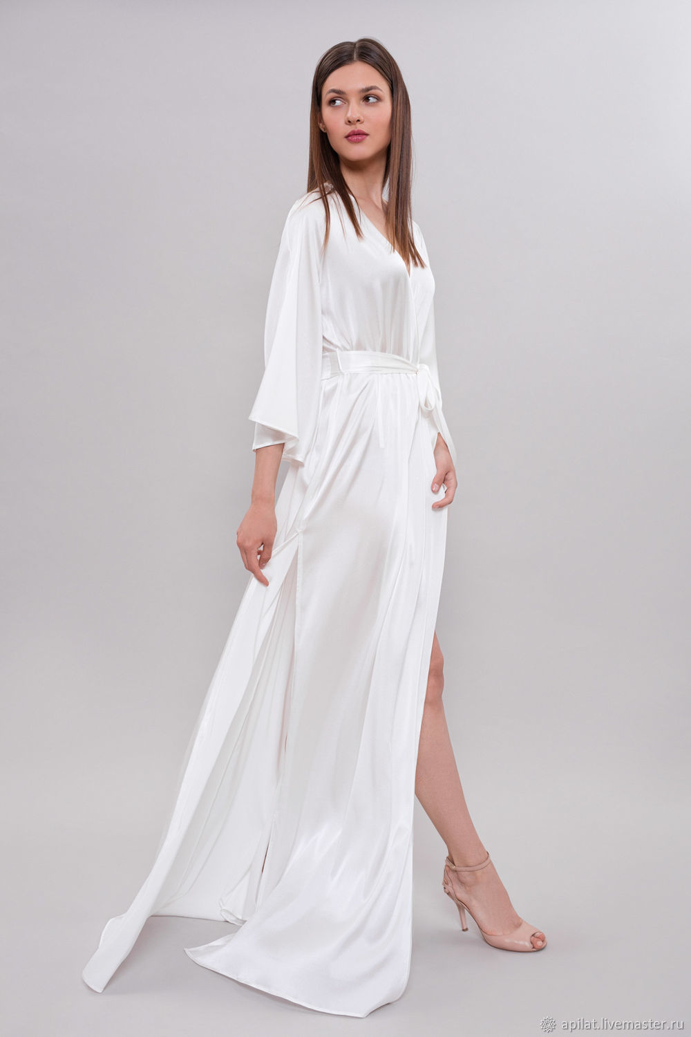 Long Silk Bridal Robe, Bridal Lingerie, Wedding Lingerie в интернет ...