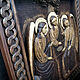 Order Icon the old Testament Trinity, 60*58 cm beech hand job. Unique items made of wood, handmade. Livemaster. . Icons Фото №3