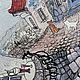 Улица валерианы. Акварель. Графика. Картины. Студия NZ. Интернет-магазин Ярмарка Мастеров.  Фото №2