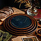 Flat plate without side 18 cm series Midnight of Magic. Plates. Ceramics Veles. Интернет-магазин Ярмарка Мастеров.  Фото №2