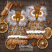 Аксессуары handmade. Livemaster - original item OWL. Mitts, Owls. Handmade.