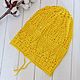 Шапка-мешок летняя Ананасы. Шапки. Ирина Кислицына (crochet-irina). Ярмарка Мастеров.  Фото №4