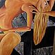 Авторская картина диптих маслом кубизм девушки ню абстракция. Картины. Ксения Колесникова (artkko). Ярмарка Мастеров.  Фото №4