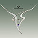 Silver necklace Virtual dance (silver, amethyst), Necklace, Yaroslavl,  Фото №1