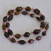 Украшения handmade. Livemaster - original item Beads of tourmaline No. №18 Day Night. Handmade.