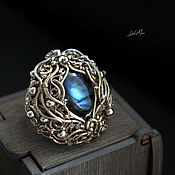 Украшения handmade. Livemaster - original item Ring women`s ring with labradorite blue 