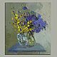 Mini painting, still life with flowers. Pictures. StudioMoments. My Livemaster. Фото №5