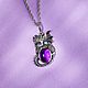 Кулон Сердечный дракон, аметист, серебро. Подвеска. Organic Jewelry. Серебро и золото. Ярмарка Мастеров.  Фото №5