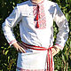 Embroidery men 'Dobromir', People\\\'s shirts, Starominskaya,  Фото №1