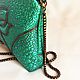 Handbag clutch on a chain, cross-body, women's bag emerald, 64. Crossbody bag. a-vesta. My Livemaster. Фото №6