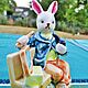 Винтаж: Старинная статуэтка Lapin фарфор с глазурью Англия, Статуэтки винтажные, Орлеан,  Фото №1