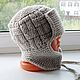  бежевая  из толстой шерсти 56-58. Шапка-ушанка. AccessoriesWool мягко и комфортно. Ярмарка Мастеров.  Фото №12