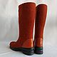 Boots felted Terracotta h 30. High Boots. Zhanna. My Livemaster. Фото №6