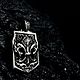 Pendant the Royal lily of silver 925 with black, Pendants, Moscow,  Фото №1