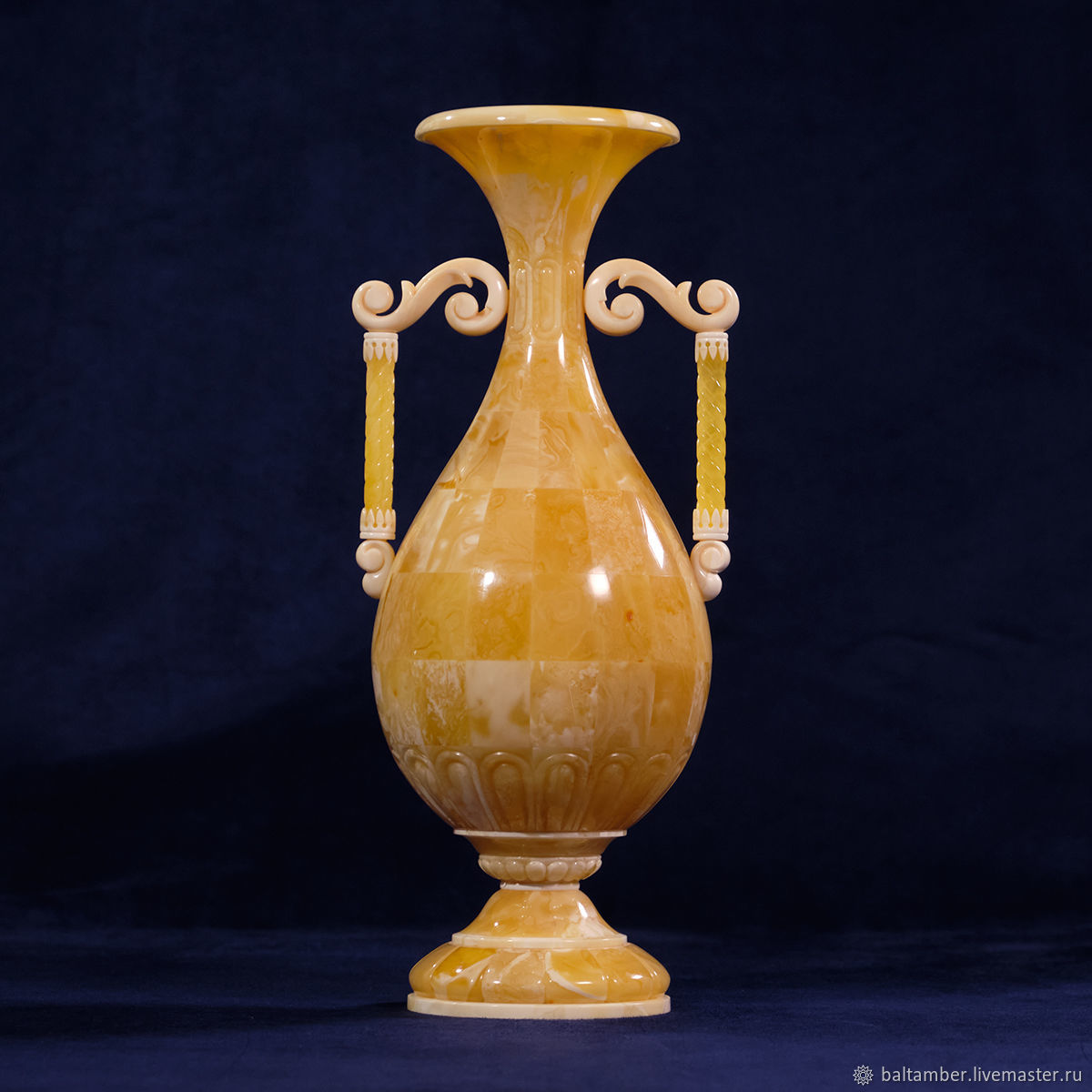 Янтарная ваза Восточная. Коллекционный сувенир из янтаря, Вазы, Калининград,  Фото №1