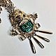 Pendant with chain gold Maya S. Teran Marbel Mexico 60-gg, Vintage earrings, Ramenskoye,  Фото №1