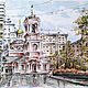 Графика маркерами серия Храмы Москвы. Картины. Ольга Крутова (ART-OK). Ярмарка Мастеров.  Фото №5