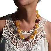 Работы для детей, handmade. Livemaster - original item Amber beads made of natural amber for women 