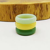 Украшения handmade. Livemaster - original item 17.5 Acacia Glass Ring Set (nsk175). Handmade.