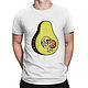 T-shirt cotton 'Space Avocado', T-shirts and undershirts for men, Moscow,  Фото №1