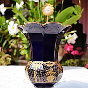 Винтаж handmade. Livemaster - original item Hutschenreuther (1939-1945 G.) Cobalt vase 