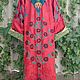 Uzbek robe made of suzane and ikat. Boho coat, caftan. S021. Robes. businka34. Online shopping on My Livemaster.  Фото №2