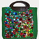 Knitted bag 'Poppy field' based on Claude Monet-large, Classic Bag, Moscow,  Фото №1