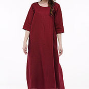 Одежда handmade. Livemaster - original item Cherry linen dress. Handmade.