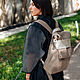 Рюкзак из сетки 3D, цвет : тёмный песочный. Рюкзаки. Polina Benefit. Ярмарка Мастеров.  Фото №4
