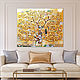 The Tree of Life Klimt. Golden painting with semiprecious stones, Pictures, St. Petersburg,  Фото №1