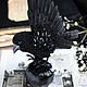Брошь. Черный ворон. Брошь-булавка. Wonderful bird. Irina Zhovner. Интернет-магазин Ярмарка Мастеров.  Фото №2