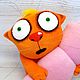 Will Not Give Up! Soft toy plush red cat with sausage. Stuffed Toys. Dingus! Funny cats and other toys. My Livemaster. Фото №6