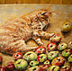 Картина маслом "Кошки-яблоки",60-50 см. Картины. Жанна Щепетова. Ярмарка Мастеров.  Фото №4