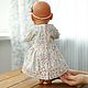 Clothing for dolls, dress for doll with flowers made of natural linen. Clothes for dolls. molinialife. Online shopping on My Livemaster.  Фото №2