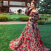 Платье из платков в Русском стиле