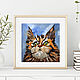 Painting cat meinkun funny kitten oil painting. Pictures. Yulia Berseneva ColoredCatsArt. Online shopping on My Livemaster.  Фото №2