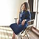 dress basic knit 'Daisy' Navy blue discount 80%!!. Dresses. Voila. Online shopping on My Livemaster.  Фото №2