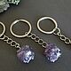 Keychain with natural amethyst. Key chain. MagicJewelr. Online shopping on My Livemaster.  Фото №2