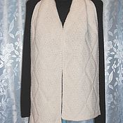 Аксессуары handmade. Livemaster - original item scarf mens. Stylish geometry. white. Knitting. Handmade.