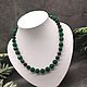 Green beads made of natural agate stones with a cut. Beads2. naturalkavni. My Livemaster. Фото №4