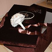 Роскошная свадебная подвязка из французского кружевава Шантильи - 14