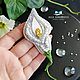 БЕЛАЯ КАЛЛА авторская брошь ручной работы. Брошь-булавка. Авторские украшения Аллы забарной. Ярмарка Мастеров.  Фото №5