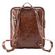 Leather backpack-bag 'Maya' (brown). Backpacks. Russian leather Guild. My Livemaster. Фото №4