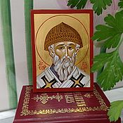 Картины и панно handmade. Livemaster - original item Icon of St. Spyridon of Trimyphunteia. Handmade.