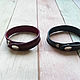 Colored pair of bangles with embossed and engraved. Bead bracelet. Tatiana (Leather bracelets). My Livemaster. Фото №4